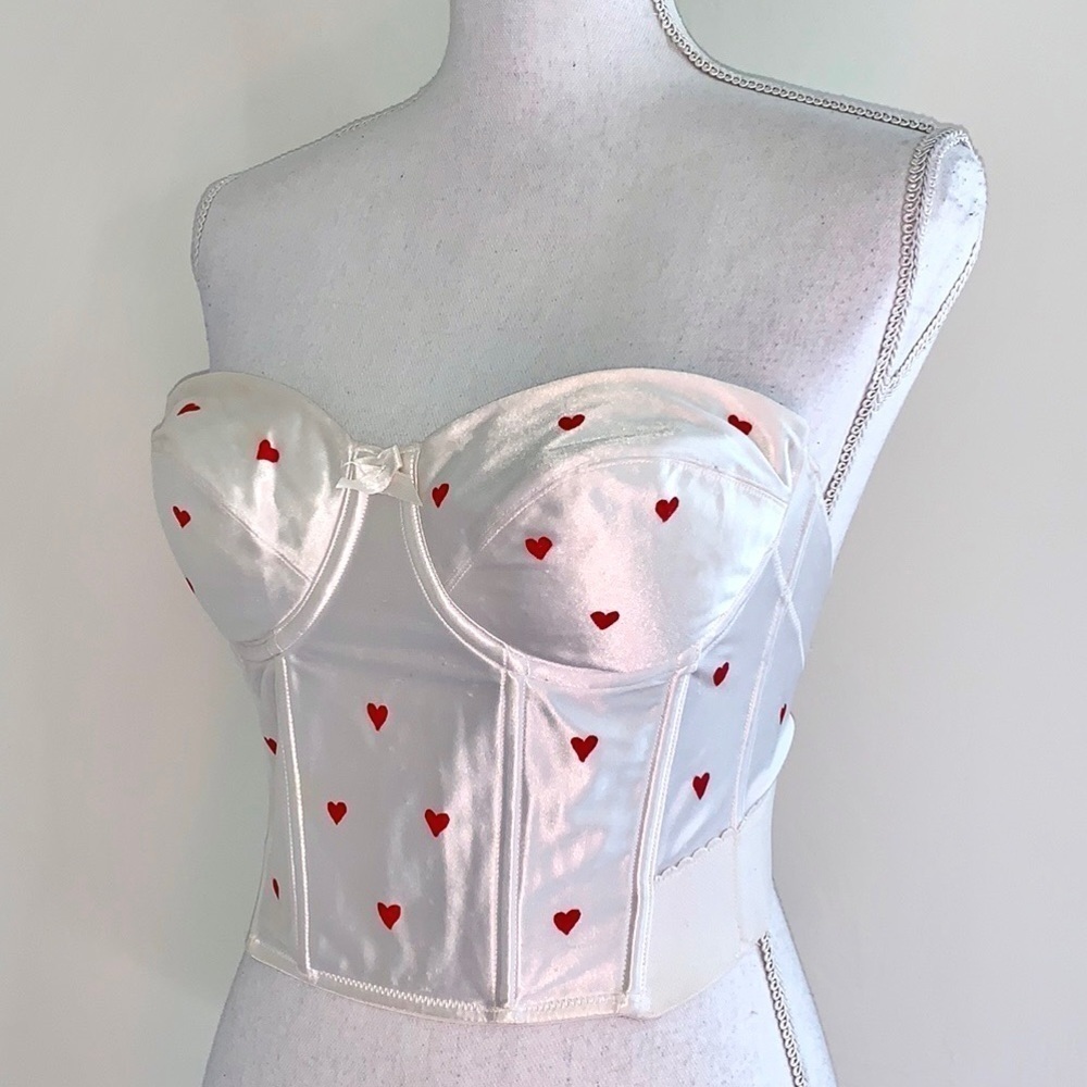 Vintage Y2k Victoria’s Secret Satin Heart Bustier